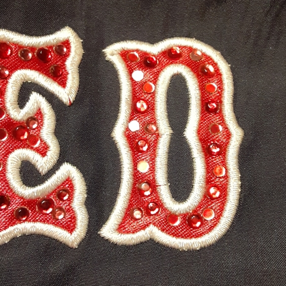 💕 Boston Red Sox windbreaker full zip rhinestones Sm - Picture 13 of 16